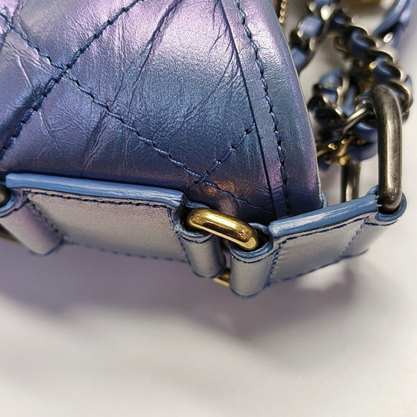 GABRIELLE Small Quilted Calfskin Metallic