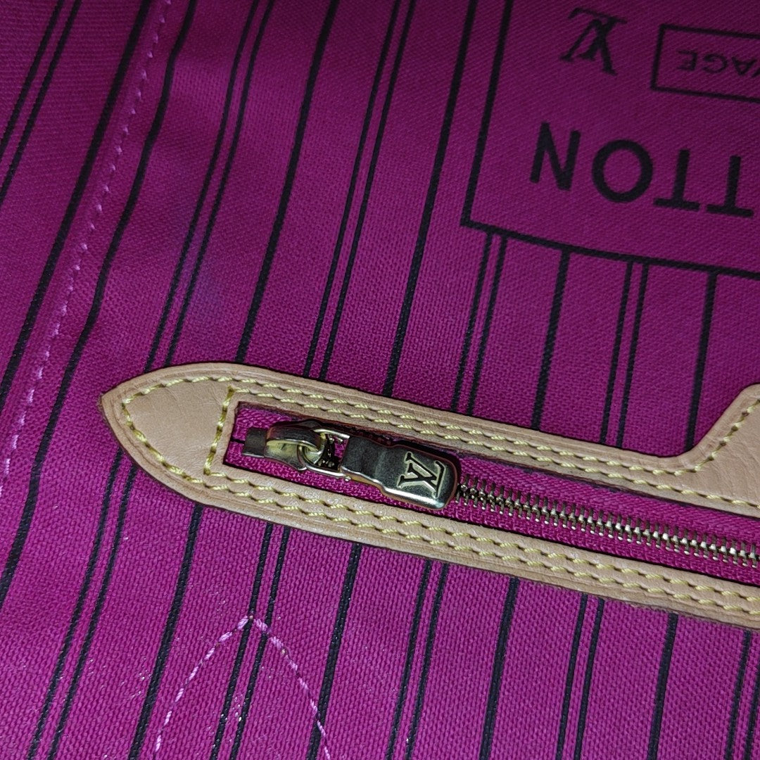 NEVERFULL MM Monogram Coated Canvas Brown