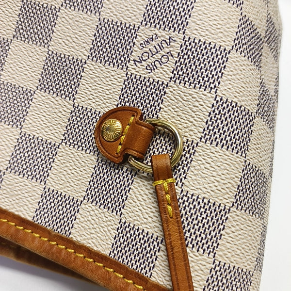NEVERFULL MM Damier Azur Coated Canvas White