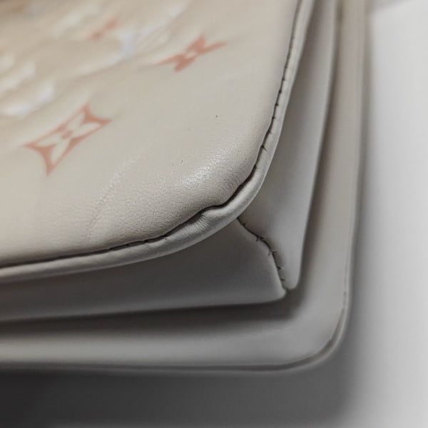 COUSSIN PM Monogram Lambskin White