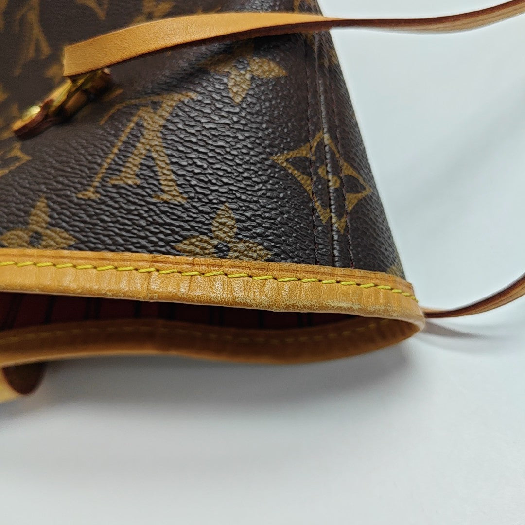 NEVERFULL MM Monogram Coated Canvas Brown