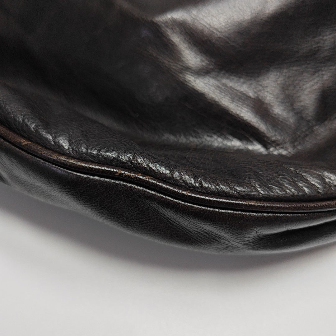 Calfskin Shoulder Bag Brown
