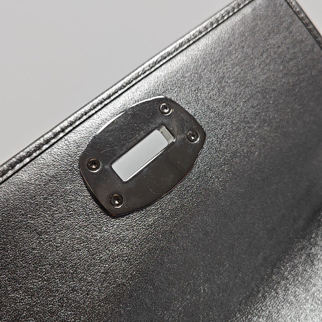 Crystal Mini Quilted Lambskin Gray