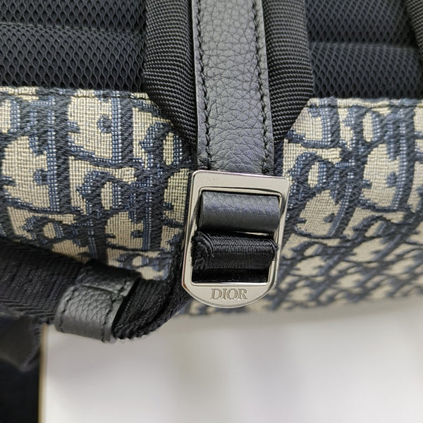 Oblique Canvas Backpack Blue