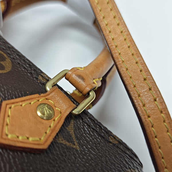 SPEEDY Nano Monogram Coated Canvas Brown