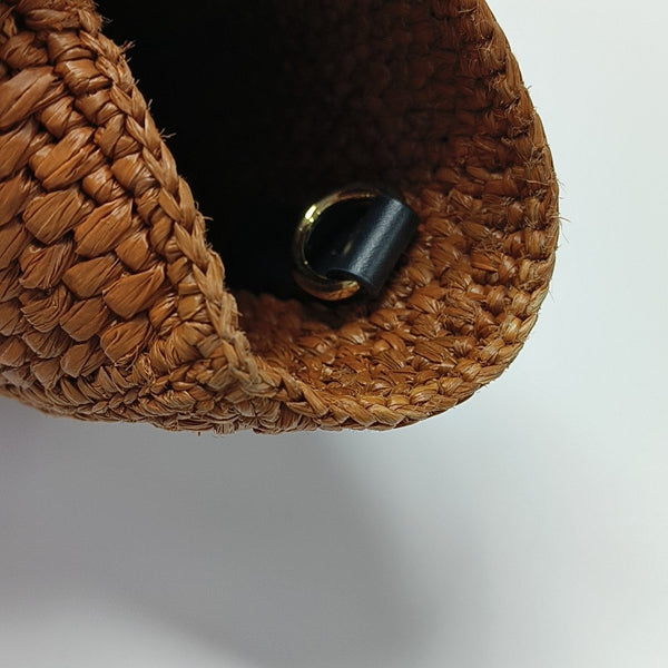 Font Tote Small Straw Brown