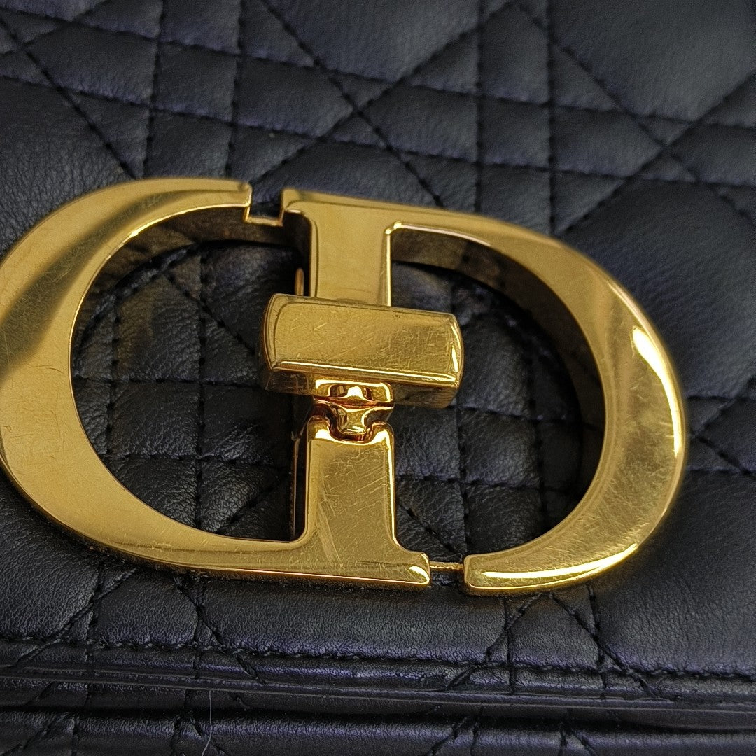 Dior Caro Small Cannage Calfskin Black