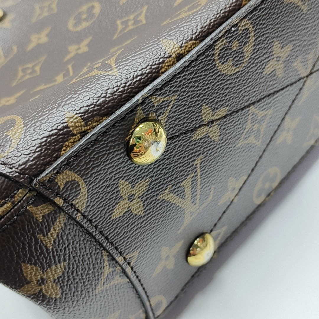 MONTAIGNE Monogram Coated Canvas Brown