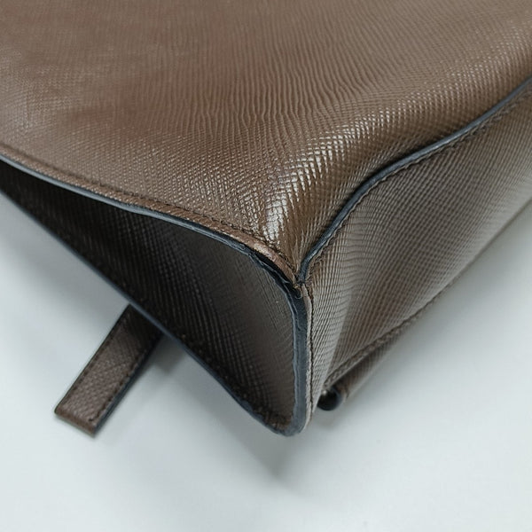 Saffiano Calfskin Tote Bag Brown