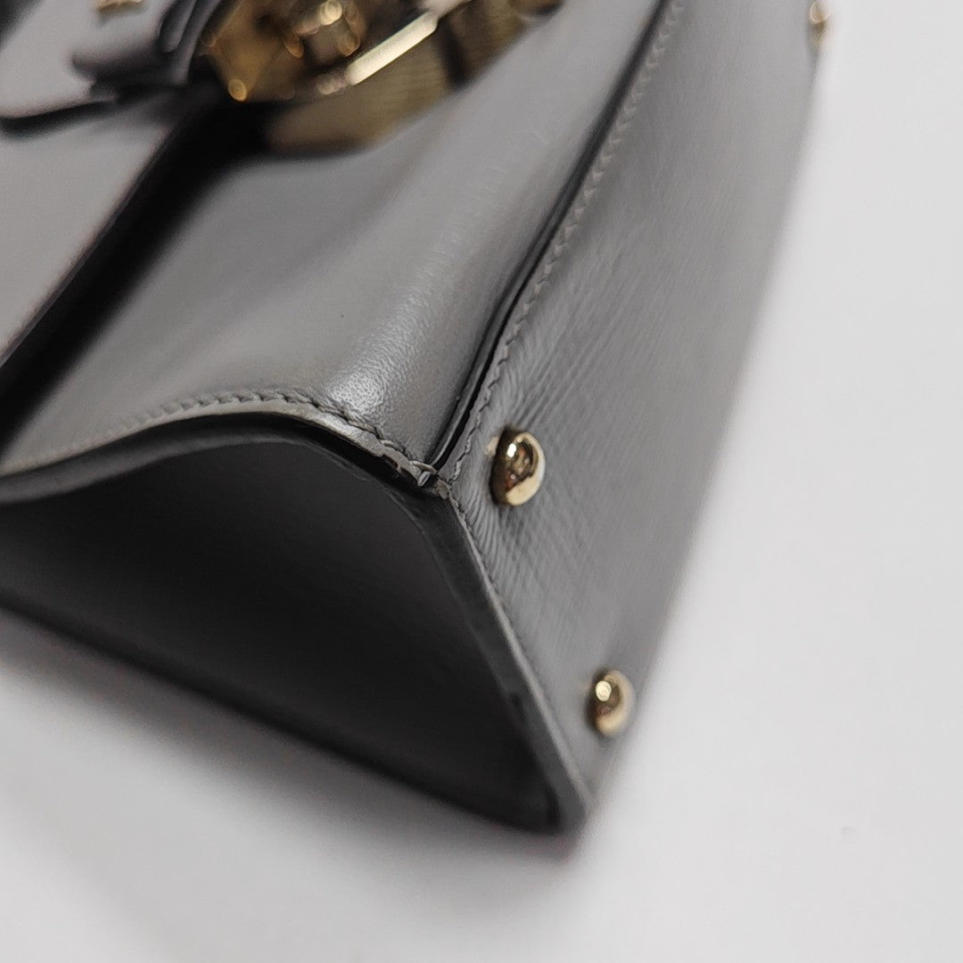 Calfskin Shoulder Bag Gray