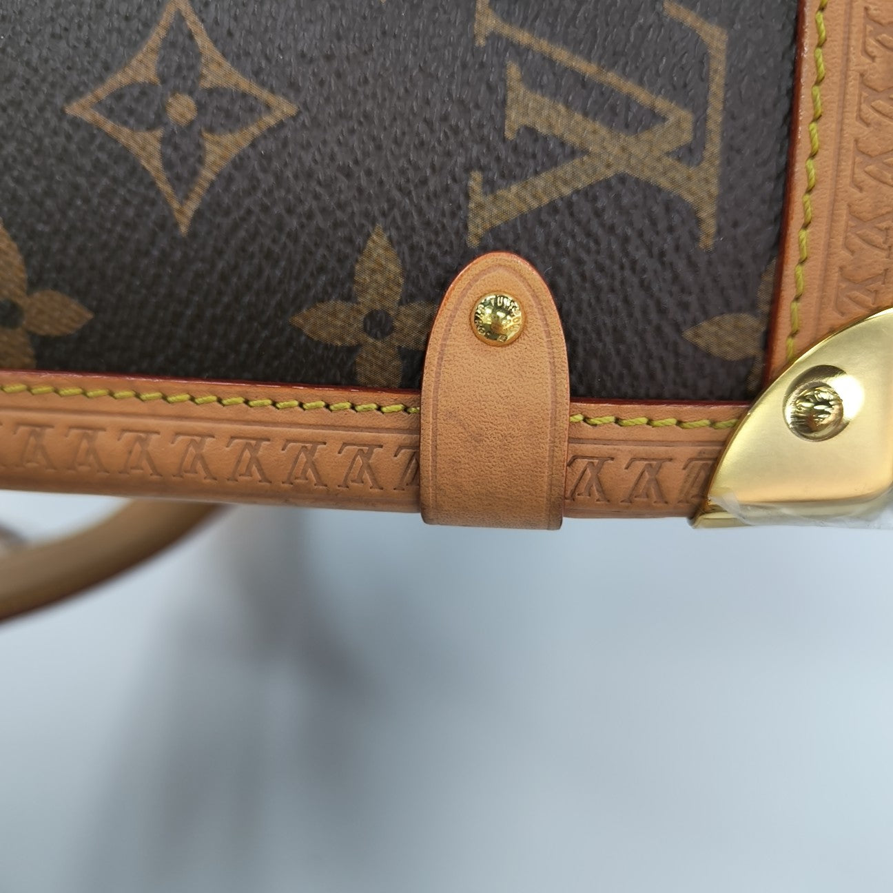 SIDE TRUNK MM Monogram Coated Canvas Brown
