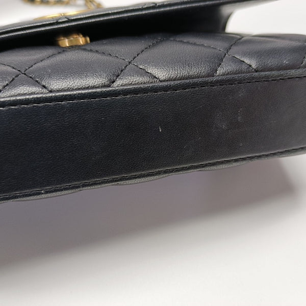 WOC Quilted Lambskin Black