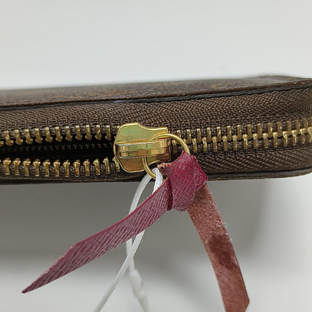 CLÉMENCE Monogram Coated Canvas Brown Wallet