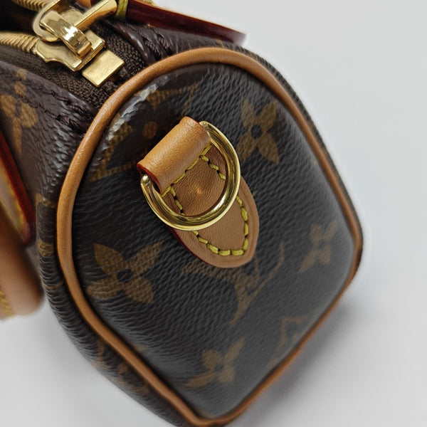 SPEEDY Nano Monogram Coated Canvas Brown