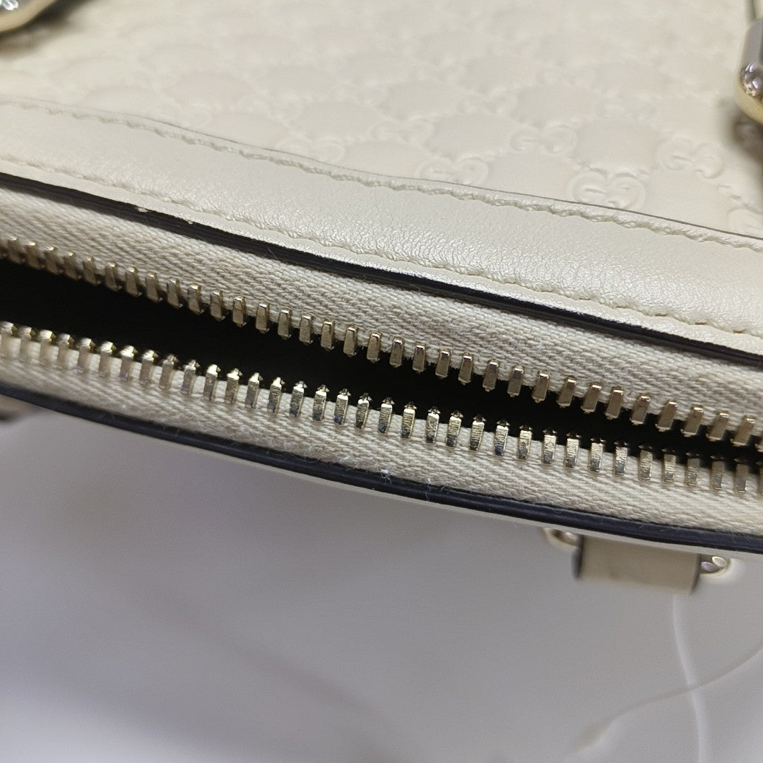 Microguccissima Monogram Calfskin Beige