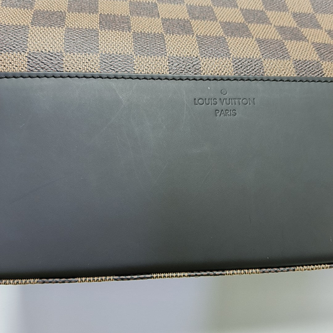 JAKE Damier Ebene Coated Canvas Brown