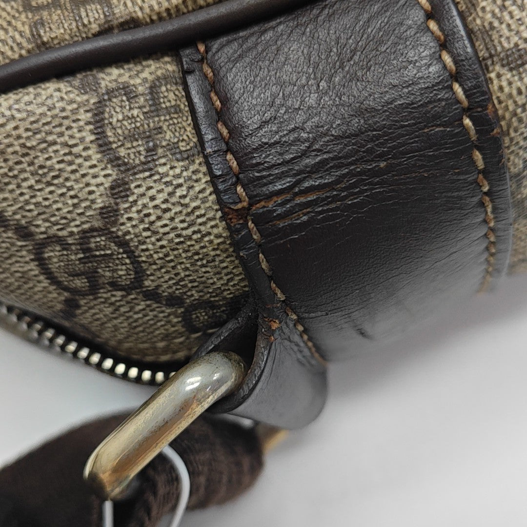 Monogram Coated Canvas Shoulder Bag Brown
