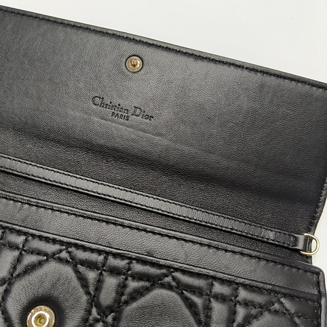 Lady Dior Small Cannage Lambskin Black