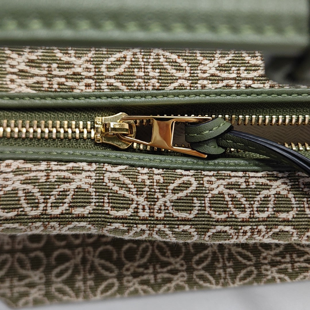 Canvas Top Handle Bag Green