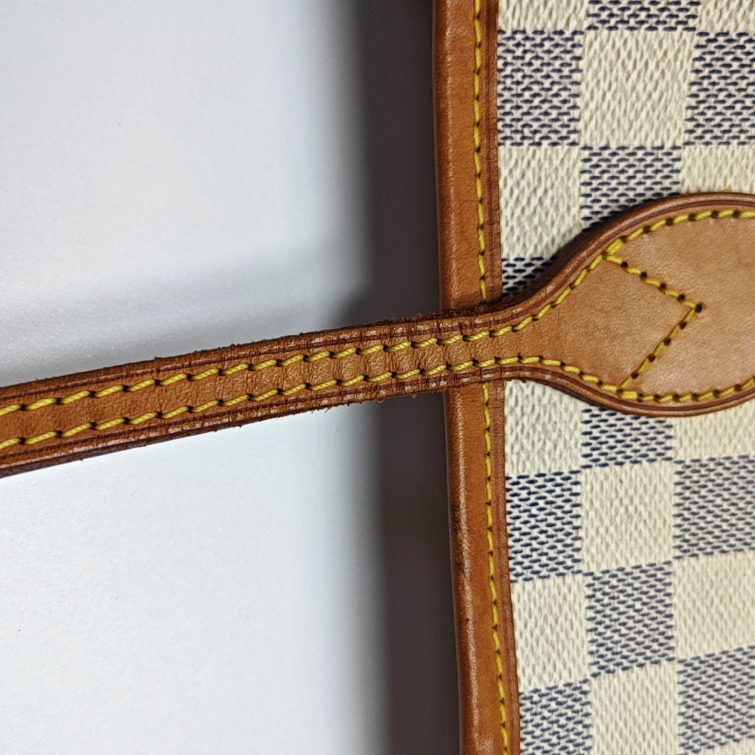 NEVERFULL MM Damier Azur Coated Canvas Beige