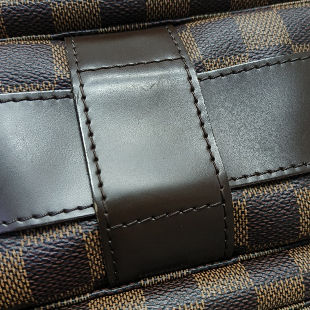NAVIGLIO MM Damier Ebene Coated Canvas Brown