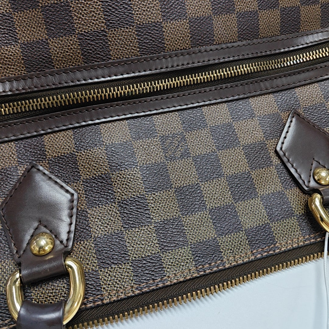 SALEYA Damier Ebene Coated Canvas Brown