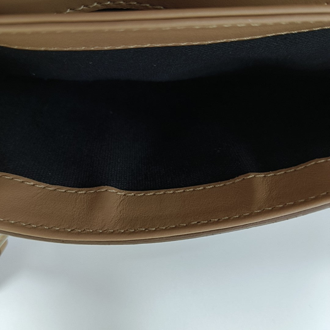 Calfskin Crossbody Bag Brown