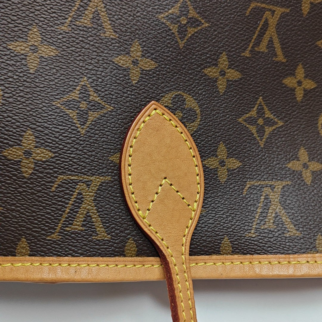 NEVERFULL MM Monogram Coated Canvas Brown
