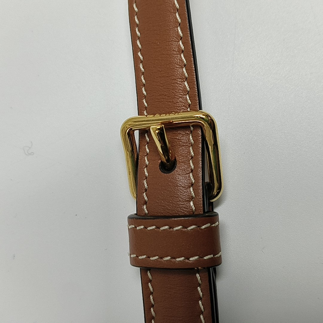TRIOMPHE Small Coated Canvas Brown