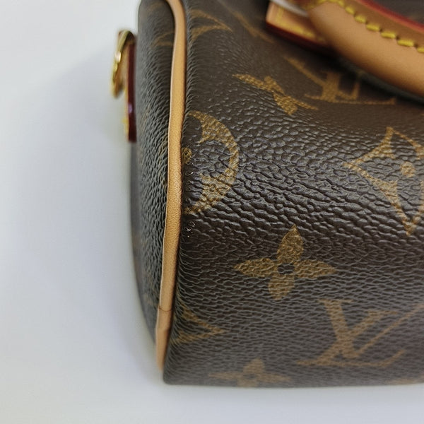 SPEEDY Nano Monogram Coated Canvas Brown