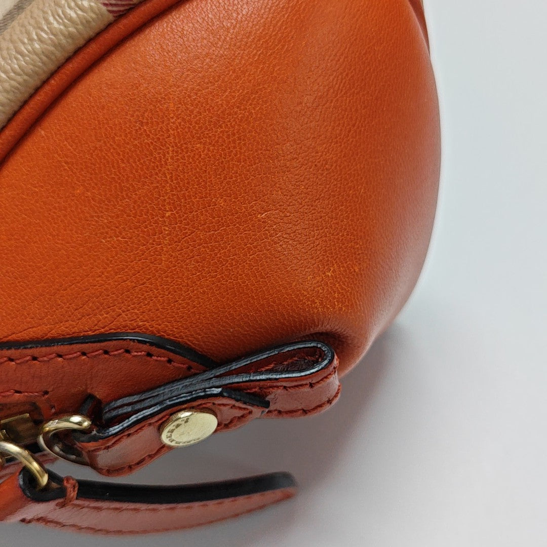 Coated Canvas Shoulder Bag Beige