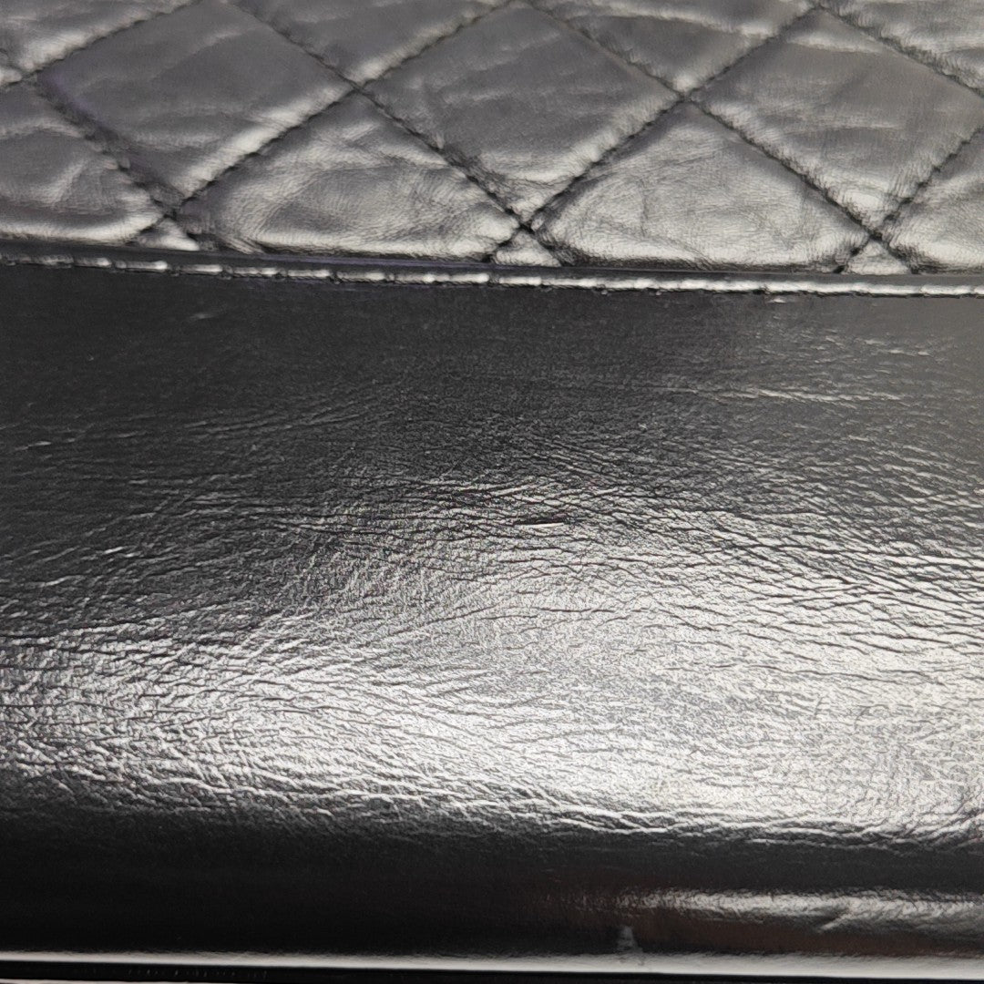 GABRIELLE Medium Quilted Calfskin Black
