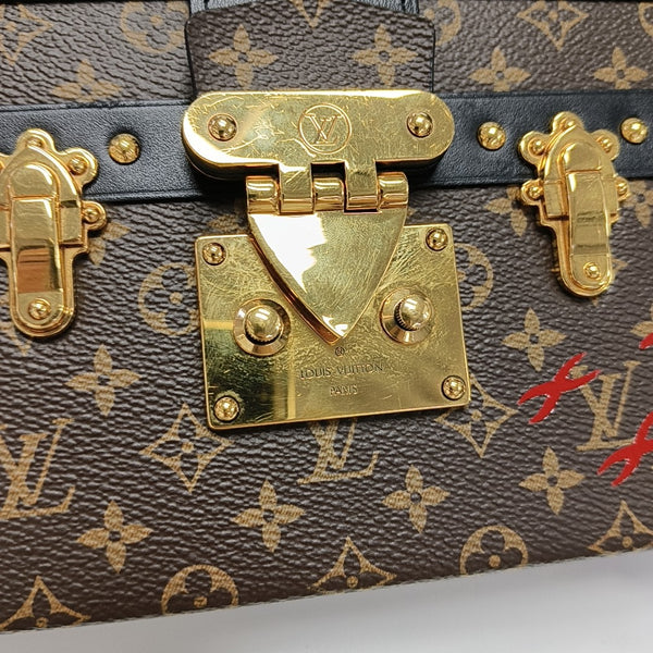 PETITE MALLE Monogram Coated Canvas Brown