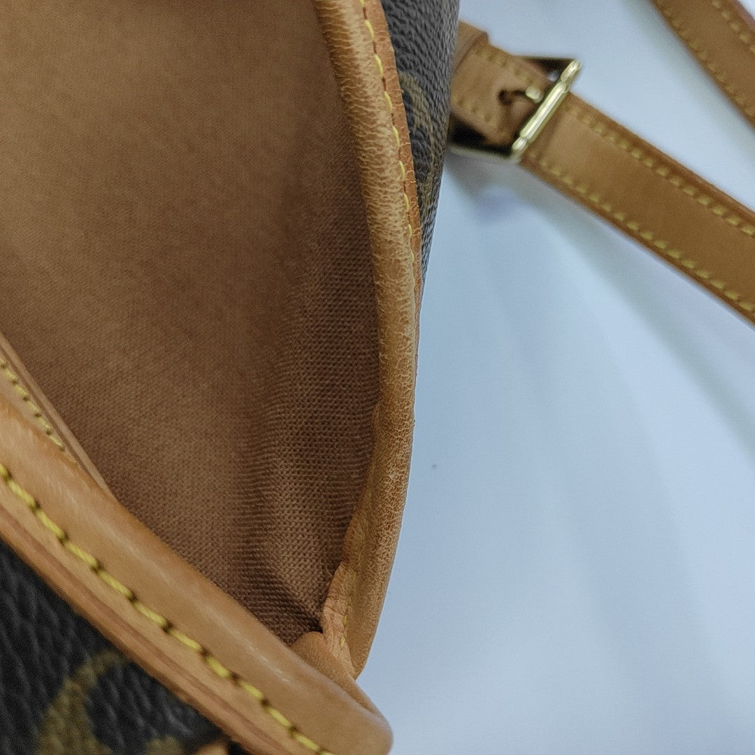 SOLOGNE PM Monogram Coated Canvas Brown