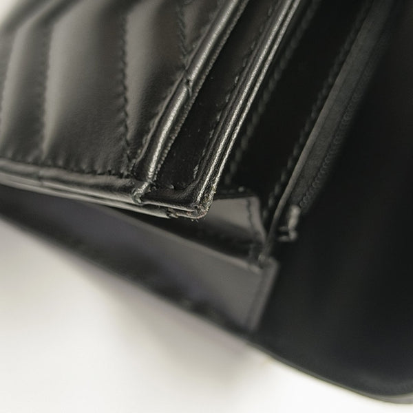 GG Marmont Super Mini Quilted Calfskin Black Wallet