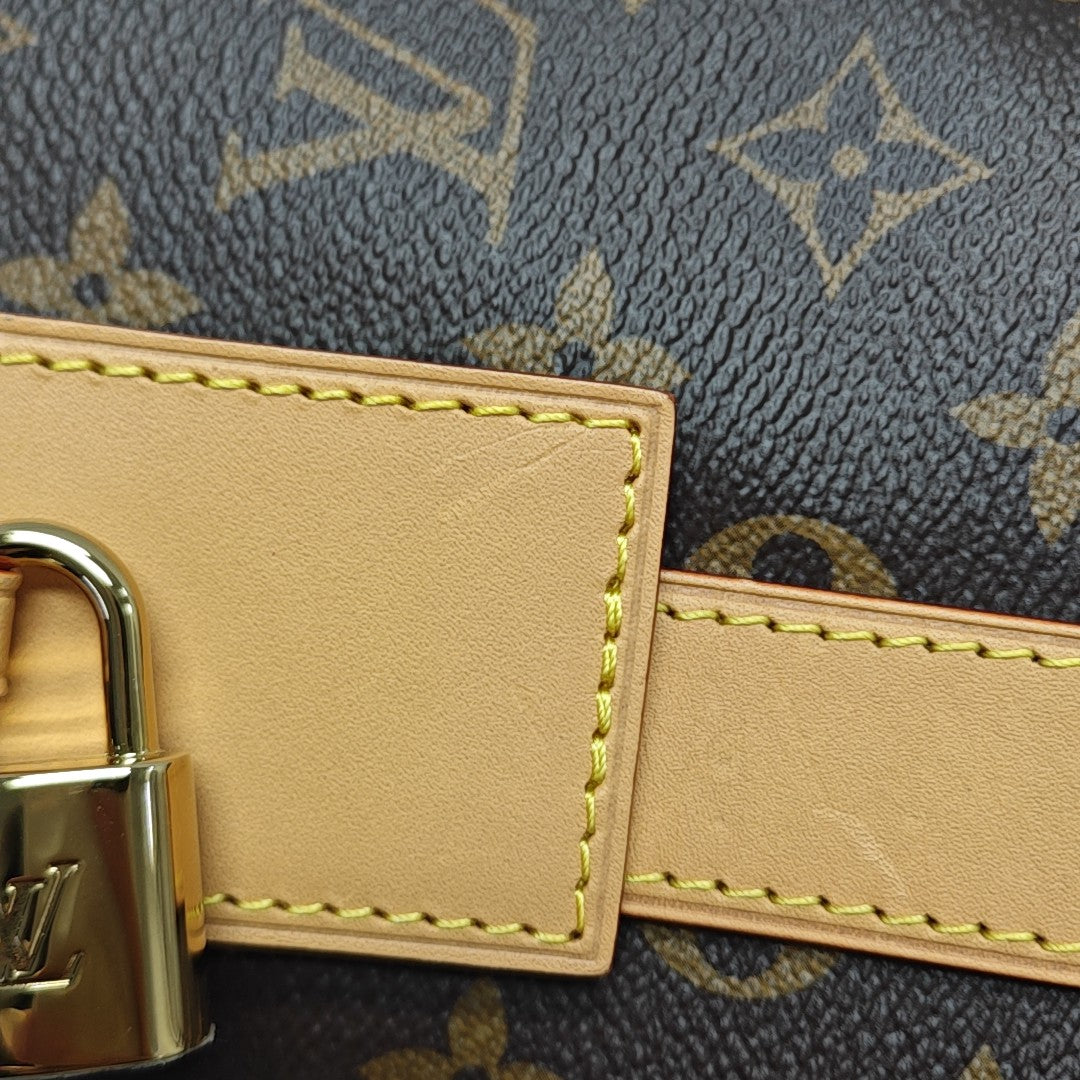 ALL IN GM Monogram Coated Canvas Brown