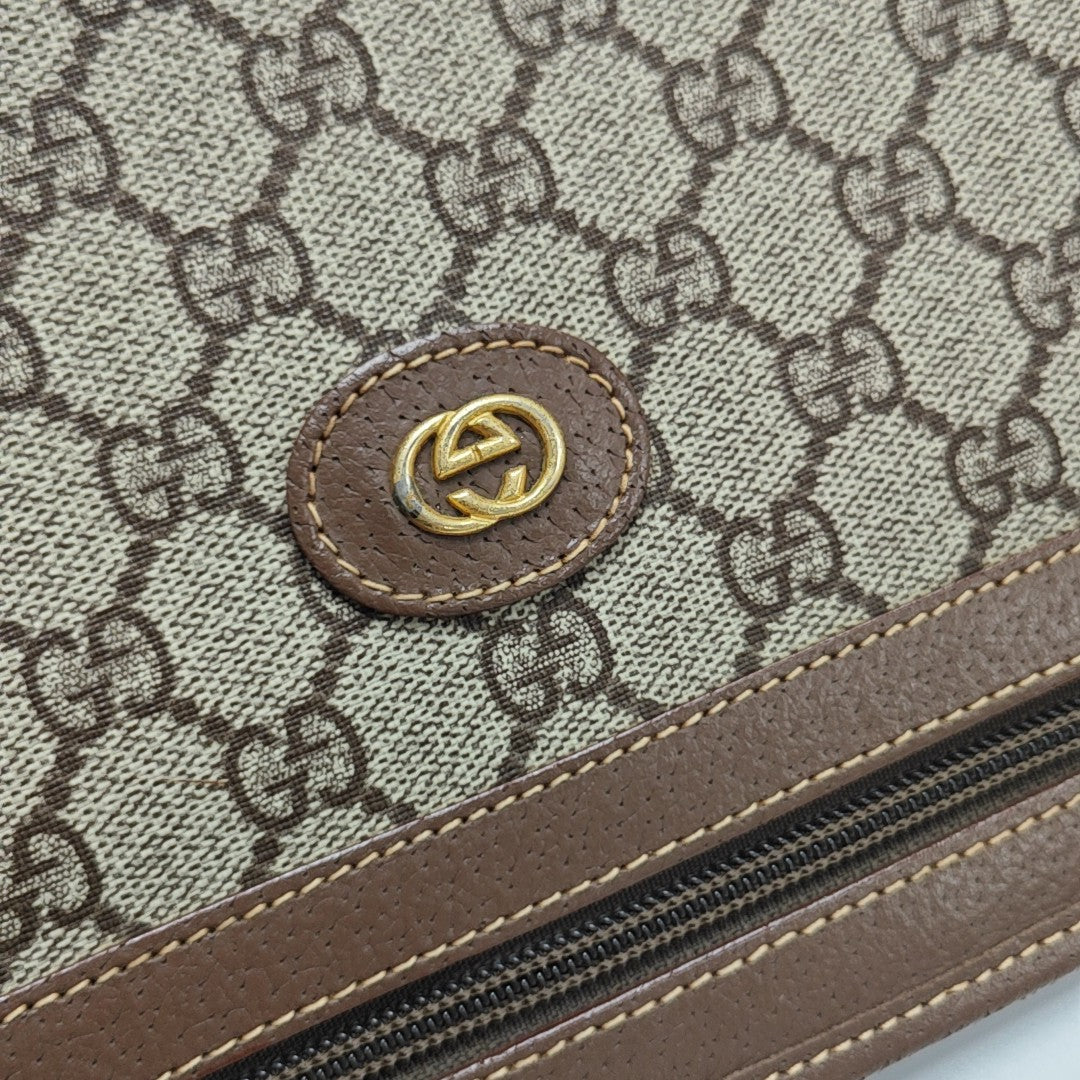 Ophidia Small Monogram Coated Canvas Beige