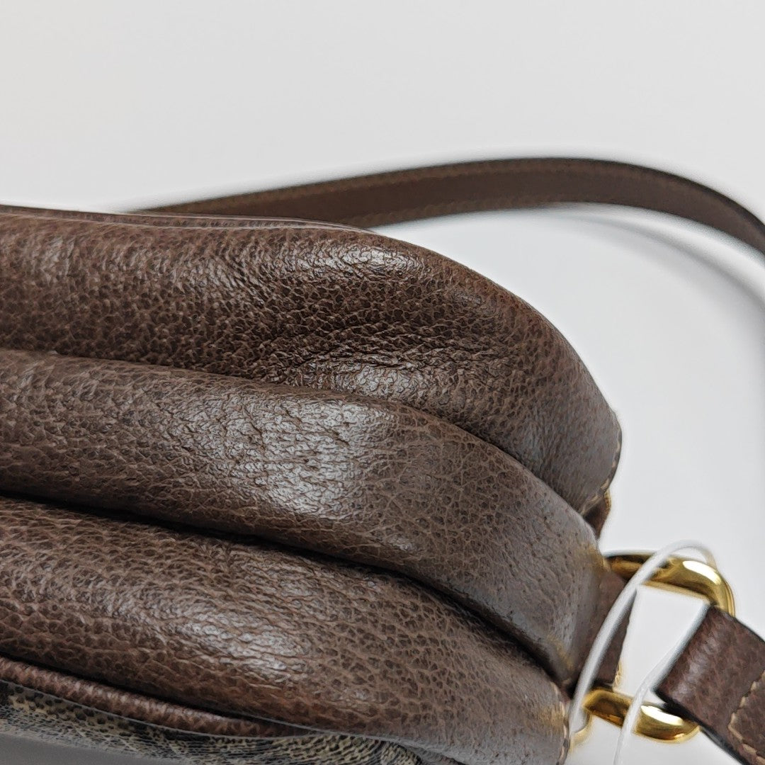 Ophidia Mini Monogram Coated Canvas Beige