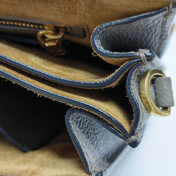 Calfskin Shoulder Bag Gray