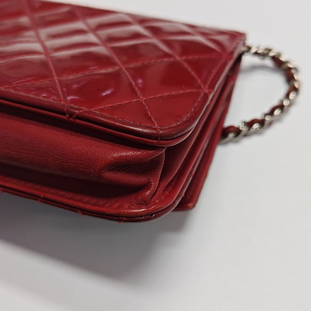 WOC Quilted Patent Leather Red