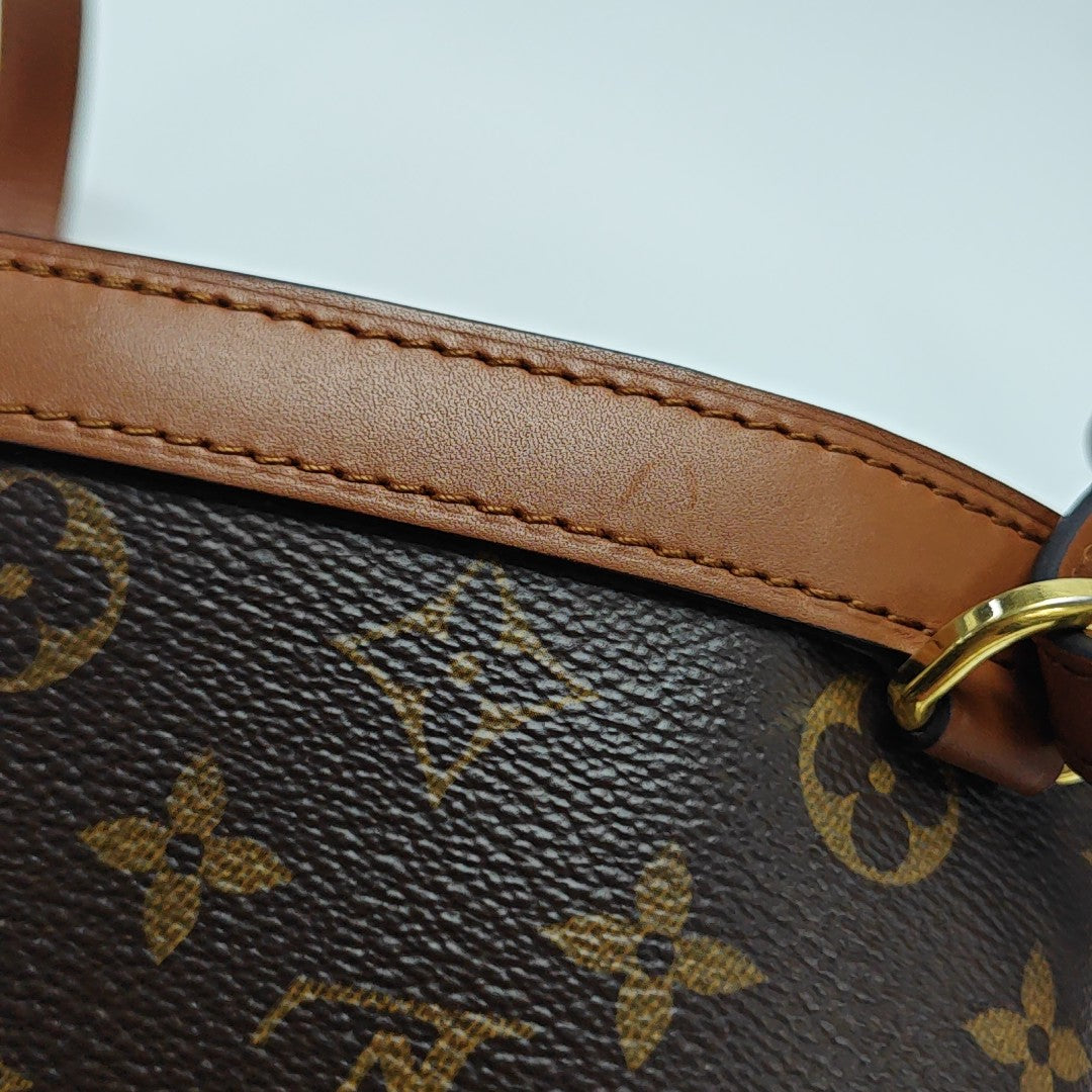 Monogram Coated Canvas Backpack PM Brown