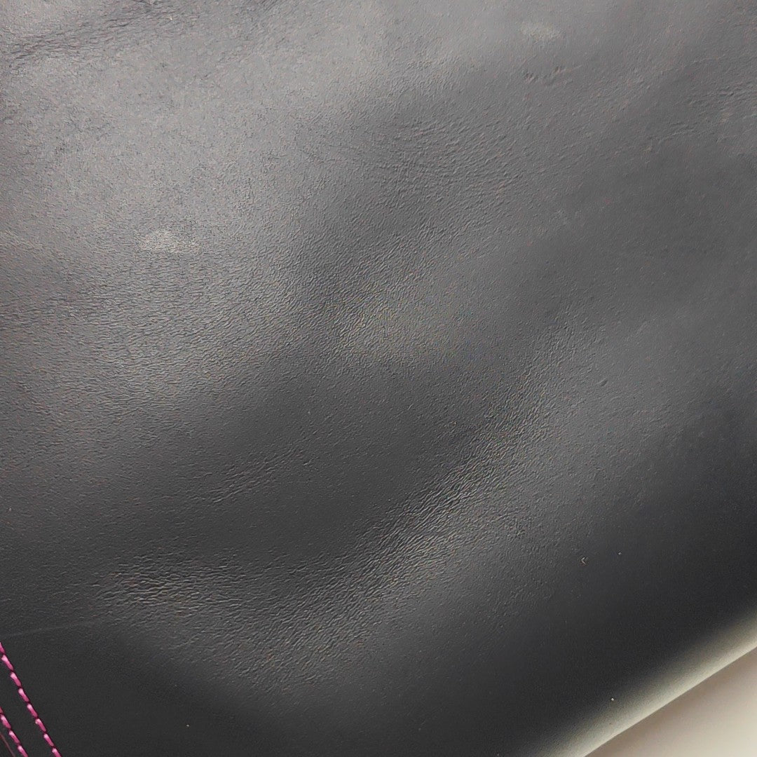 Leather Tote Bag Blue