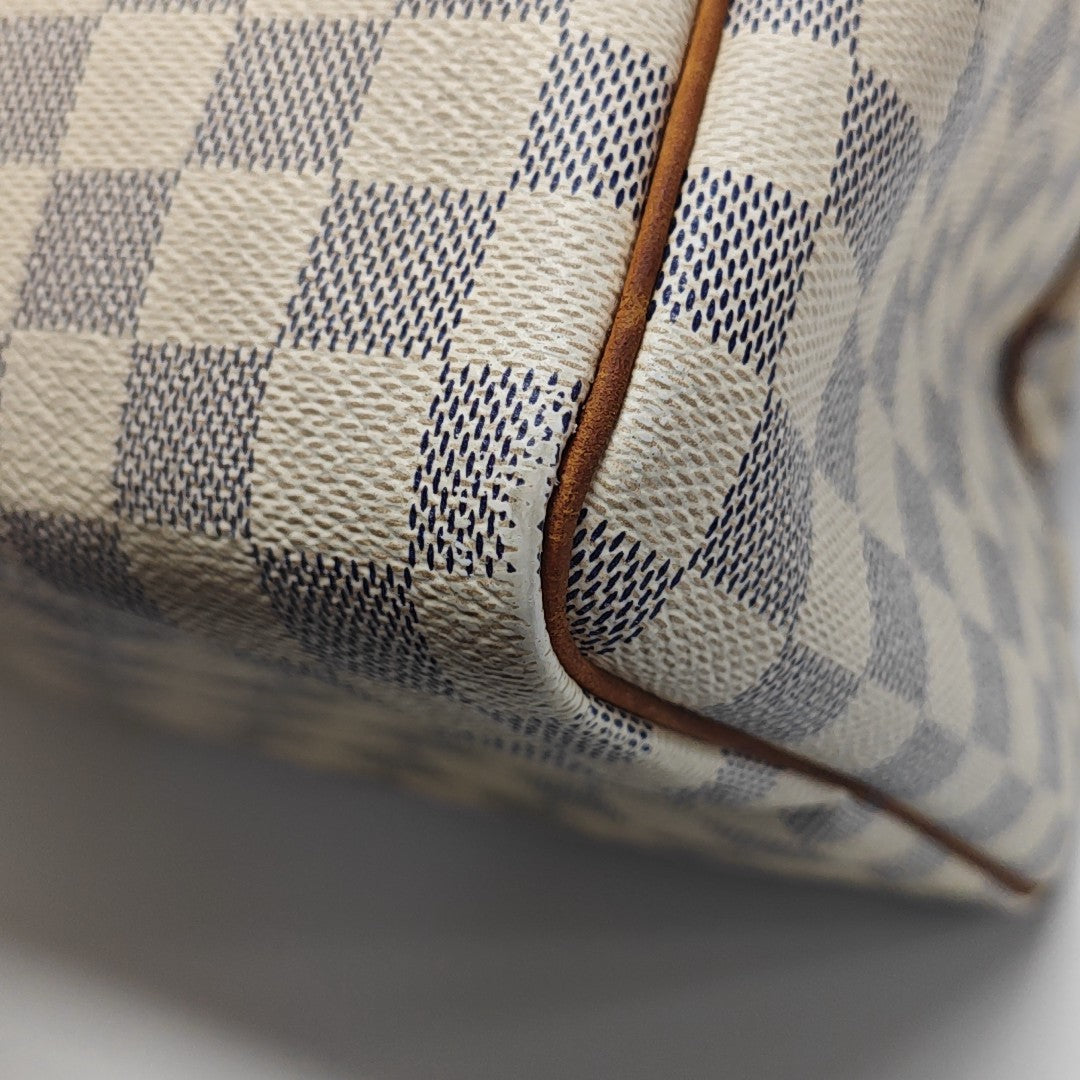 SPEEDY 30 Damier Azur Coated Canvas White