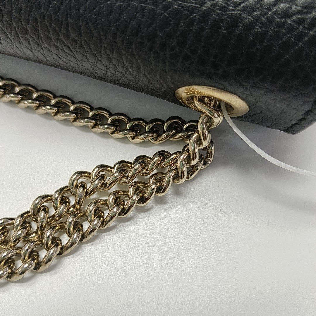 Interlocking G Small Calfskin Black