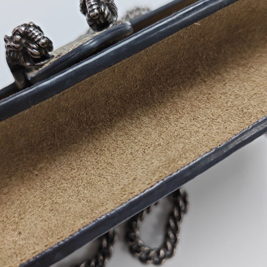 Dionysus Super Mini Monogram Coated Canvas Beige