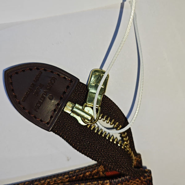 TOILET POCKET 26 Damier Ebene Coated Canvas Brown
