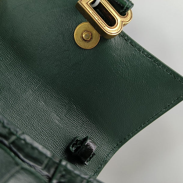 Hourglass Mini Calfskin Green