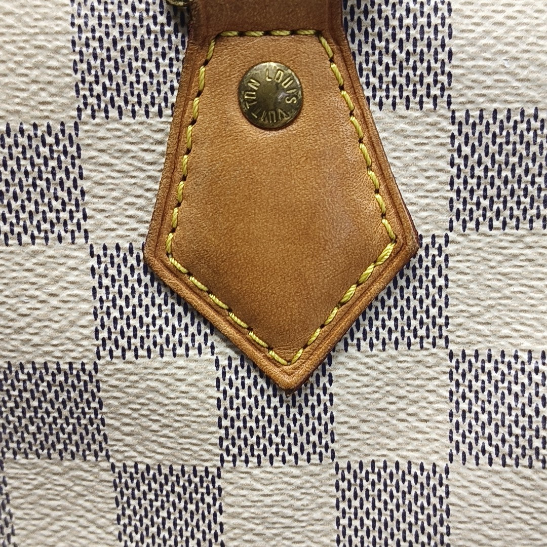 SPEEDY 25 Damier Azur Coated Canvas White