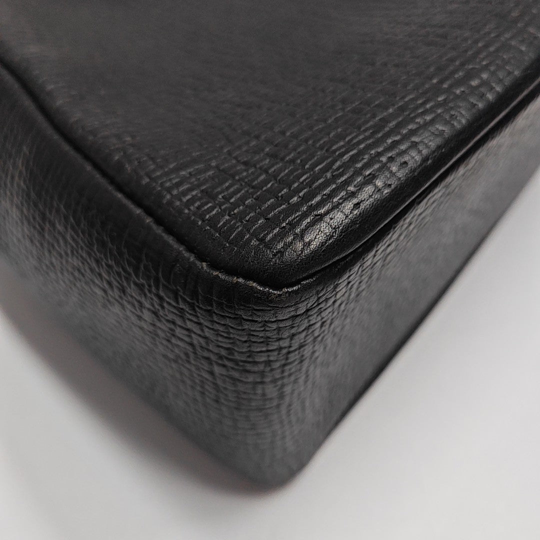 Calfskin Top Handle Bag Black