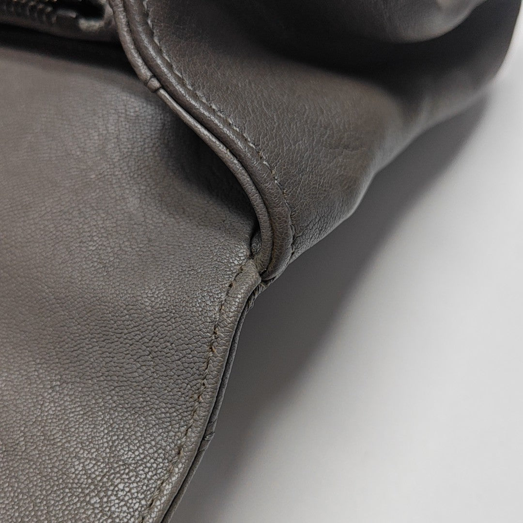 COLLEGE Medium Quilted Lambskin Gray